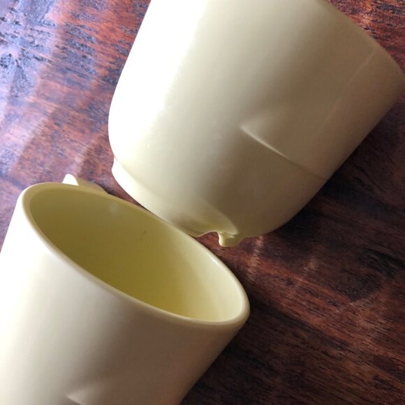 1960's Melmac Kids Stacking Cups In Yellow - Picture 2 of 7